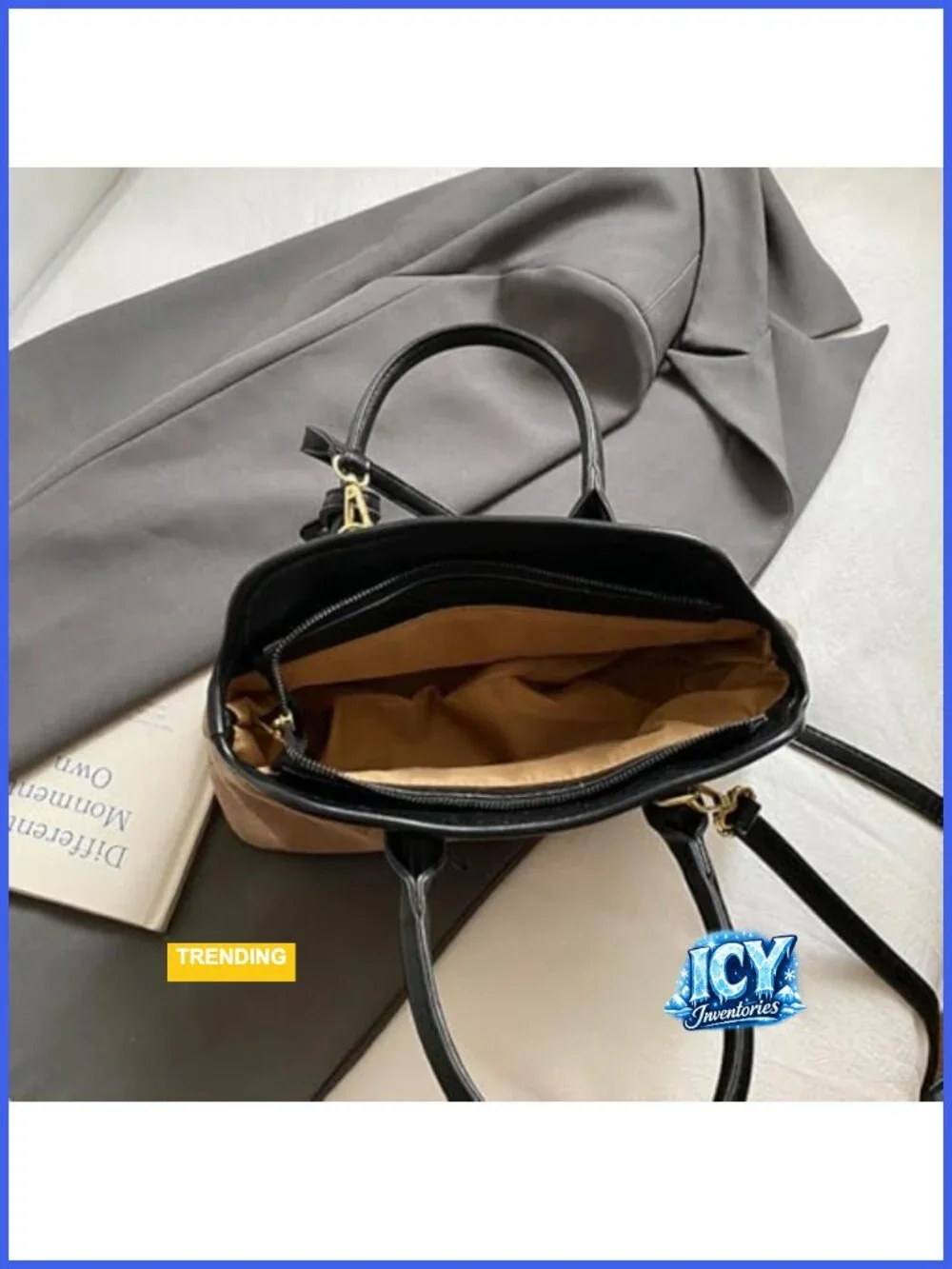 Faux Suede Tote Bag for Women, Slouchy Hobo Handbag with Adjustable Strap